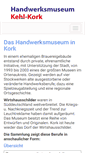 Mobile Screenshot of handwerksmuseum-kehl-kork.de